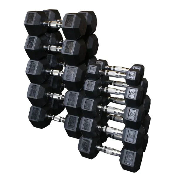 Body Solid 5-100 Lb. Rubber Hex Dumbbell Set - Sdrs2100 Dumbbells