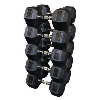 Body Solid 5-100 Lb. Rubber Hex Dumbbell Set - Sdrs2100 Dumbbells