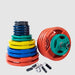 Body-Solid 500 lb Olympic Rubber Grip Plate Set - Color-Coded Weight Plates