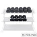 Body Solid 55-75Lb Round Rubber Dumbbells - Sdps650