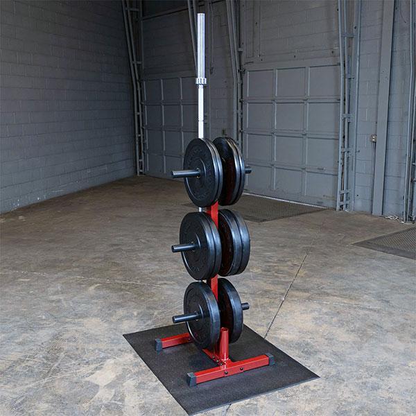 Body Solid Best Fitness Olympic Plate Tree & Bar Holder - BFWT10