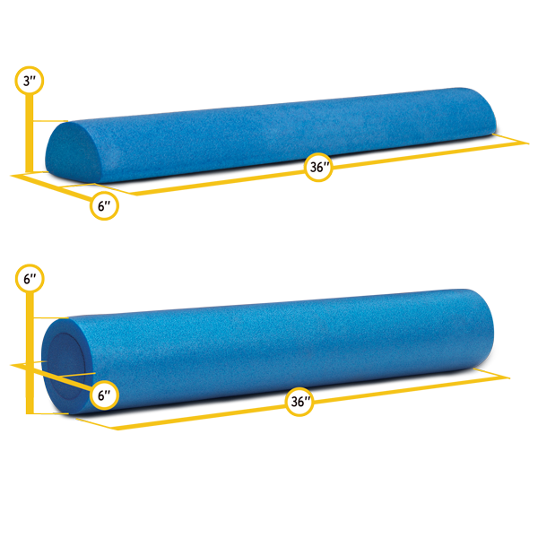 Body Solid Blue Round Foam Rollers - BSTFR36