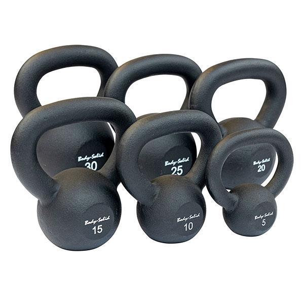 Body Solid Cast Powder Coated Kettlebells 5-100 lbs - KBR