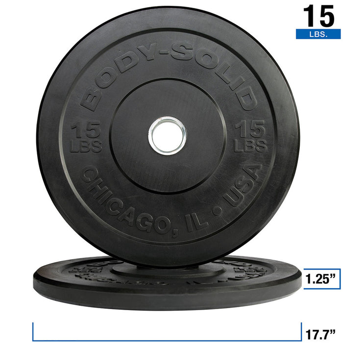 Body Solid Chicago Extreme Bumper Plates 10, 15, 25, 35, 45 lb. - OBPX