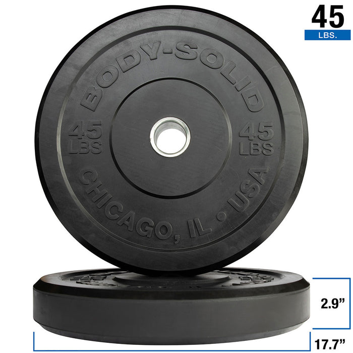 Body Solid Chicago Extreme Bumper Plates 10, 15, 25, 35, 45 lb. - OBPX