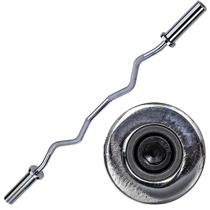 Body Solid Chrome Olympic Curl Bar - OB47C