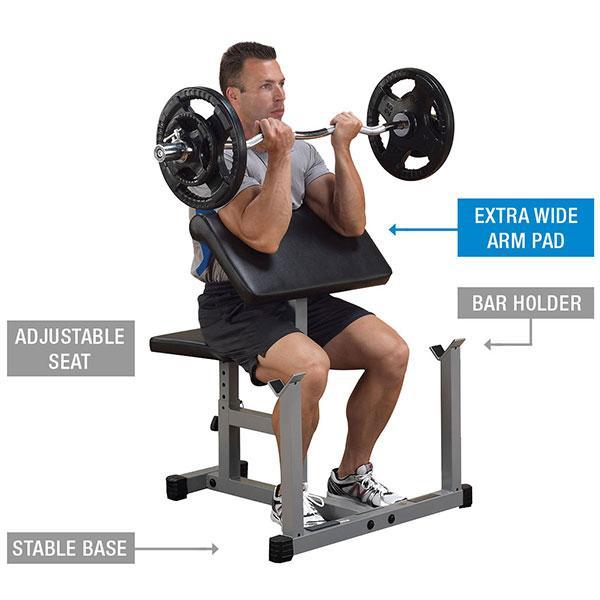 Body Solid Powerline Preacher Curl Bench - PPB32X