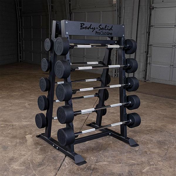 Body Solid Pro ClubLine Fixed Weight Barbell Rack - SBBR100