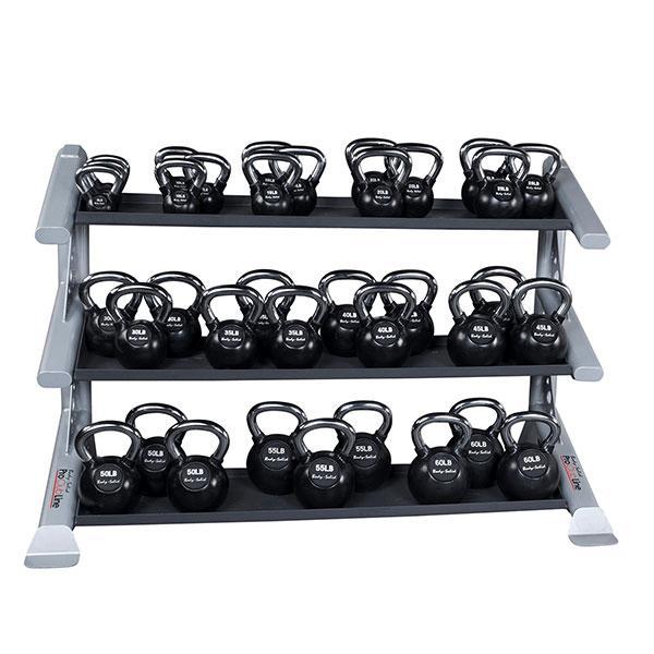 Body Solid Pro ClubLine Modular Storage Rack with 3 Kettlebell Tiers - SDKR1000KB