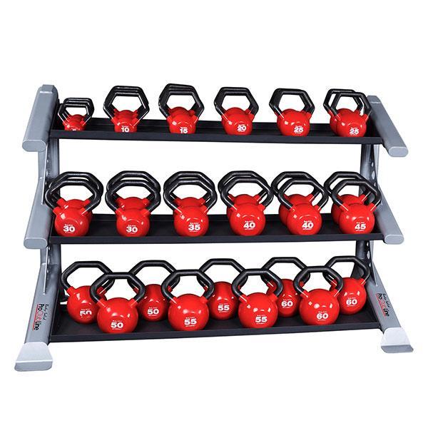 Body Solid Pro ClubLine Modular Storage Rack with 3 Kettlebell Tiers - SDKR1000KB