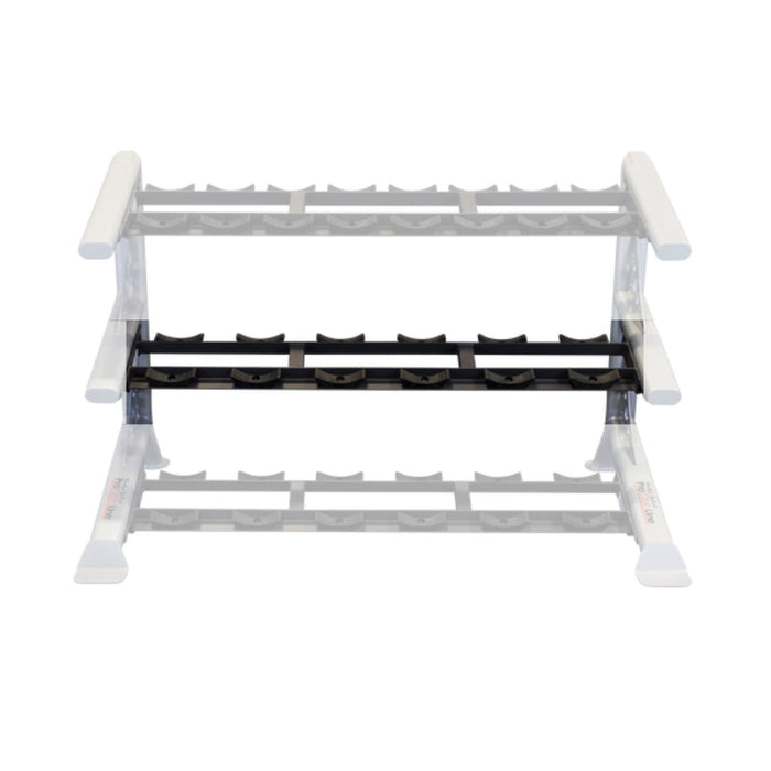 Body Solid Body-Solid Pro Clubline 6-Saddle Shelf SDKRSD6B — front view