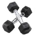 Body Solid Rubber Coated Hex Dumbbell Set 5-50 Lbs - Sdrs550 Dumbbells