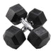 Body Solid Rubber Coated Hex Dumbbell Set 5-50 Lbs - Sdrs550 Dumbbells