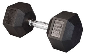 Body Solid Rubber Coated Hex Dumbbells 3-120 lbs. - SDR