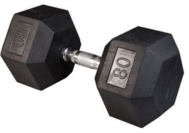 Body Solid Rubber Coated Hex Dumbbells 3-120 lbs. - SDR