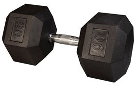 Body Solid Rubber Coated Hex Dumbbells 3-120 lbs. - SDR