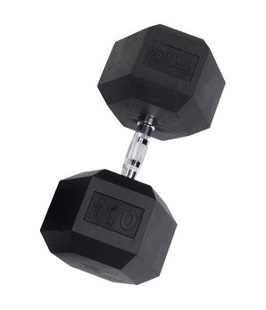 Body Solid Rubber Coated Hex Dumbbells 3-120 lbs. - SDR