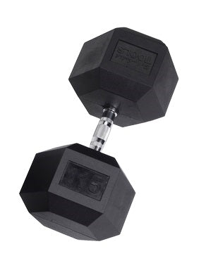 Body Solid Rubber Coated Hex Dumbbells 3-120 lbs. - SDR