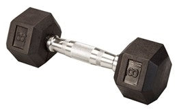 Body Solid Rubber Coated Hex Dumbbells 3-120 lbs. - SDR