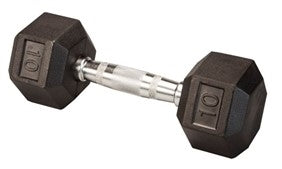 Body Solid Rubber Coated Hex Dumbbells 3-120 lbs. - SDR