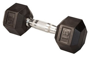 Body Solid Rubber Coated Hex Dumbbells 3-120 lbs. - SDR