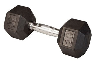 Body Solid Rubber Coated Hex Dumbbells 3-120 lbs. - SDR