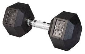 Body Solid Rubber Coated Hex Dumbbells 3-120 lbs. - SDR