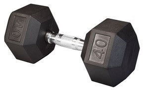 Body Solid Rubber Coated Hex Dumbbells 3-120 lbs. - SDR