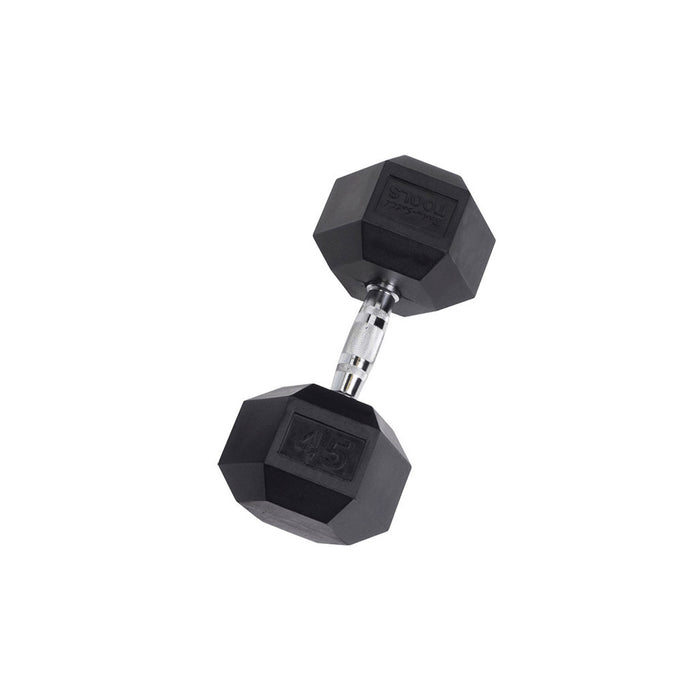 Body Solid Rubber Coated Hex Dumbbells 3-120 lbs. - SDR