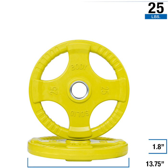 Body Solid Rubber Grip Colored Olympic Plate Set — alternate view