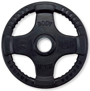 Body Solid Rubber Grip Olympic Plate Black - ORT