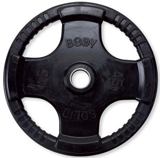 Body Solid Rubber Grip Olympic Plate Black - ORT