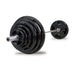 Body Solid Rubber Grip Olympic Plate And Barbell 400Lb Set - Osr400S Plates