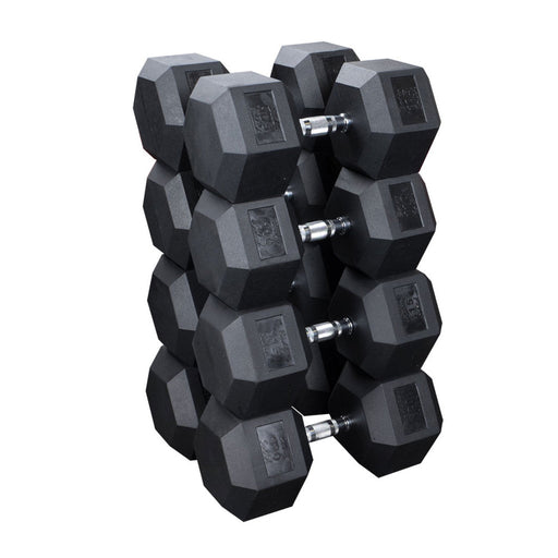 Body Solid Rubber Hex Dumbbell Set 105-120Lbs - Sdrsheavy Dumbbells