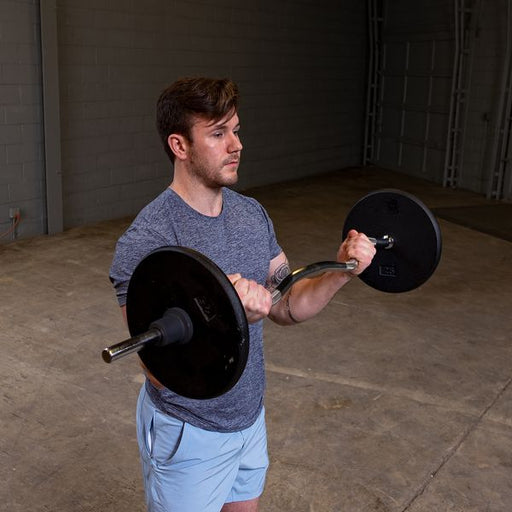 Body Solid Standard Curl Bar Chrome - RB47 — grip and contact surface