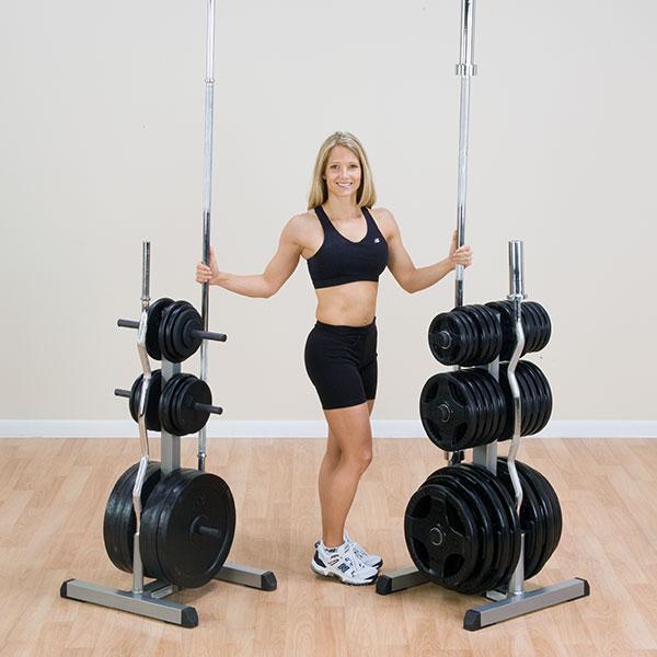 Body Solid Standard Plate Tree & Bar Rack - GSWT