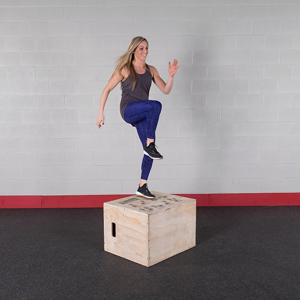 Body Solid Tools 3-in-1 Wooden Plyo Box - BSTWPBOX