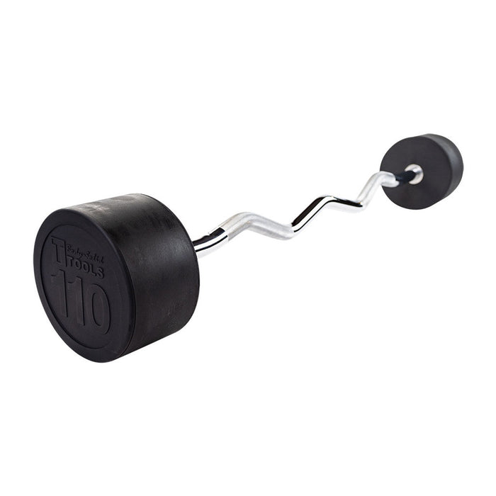 Body Solid Tools Fixed Barbell Size Ez Curl Barbells From 20 To 110 Lb. Sbz