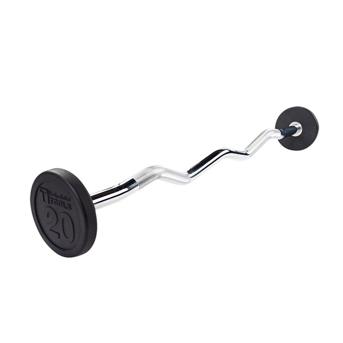 Body Solid Tools Fixed Barbell Size Ez Curl Barbells From 20 To 110 Lb. Sbz