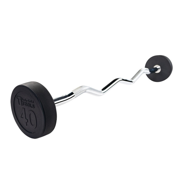 Body Solid Tools Fixed Barbell Size Ez Curl Barbells From 20 To 110 Lb. Sbz 40