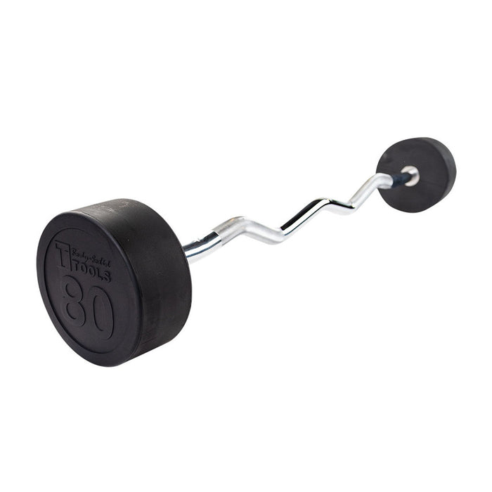 Body Solid Tools Fixed Barbell Size Ez Curl Barbells From 20 To 110 Lb. Sbz 80