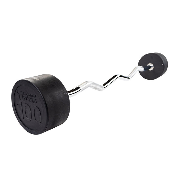 Body Solid Tools Fixed Barbell Size Ez Curl Barbells From 20 To 110 Lb. Sbz 100