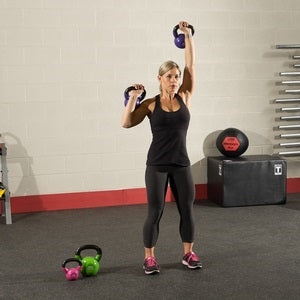 Body Solid Vinyl Coated Kettlebell Set 5-30 lb. - KBVS125