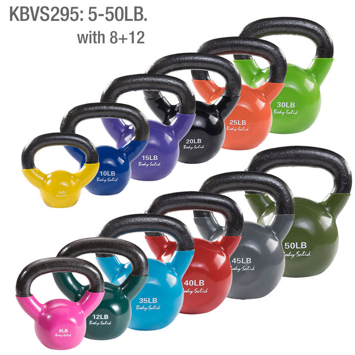 Body Solid Vinyl Dipped Kettlebells and Sets, from 5 to 50 lb. - KBV