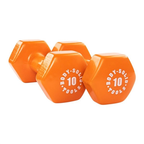 Body Solid Vinyl Dumbbell 1-10lbs. Set - BSTVDS110