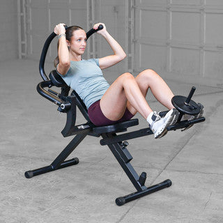 Body Solid Best Fitness Semi-Recumbent AB Bench - BFAB20B — handles and grip