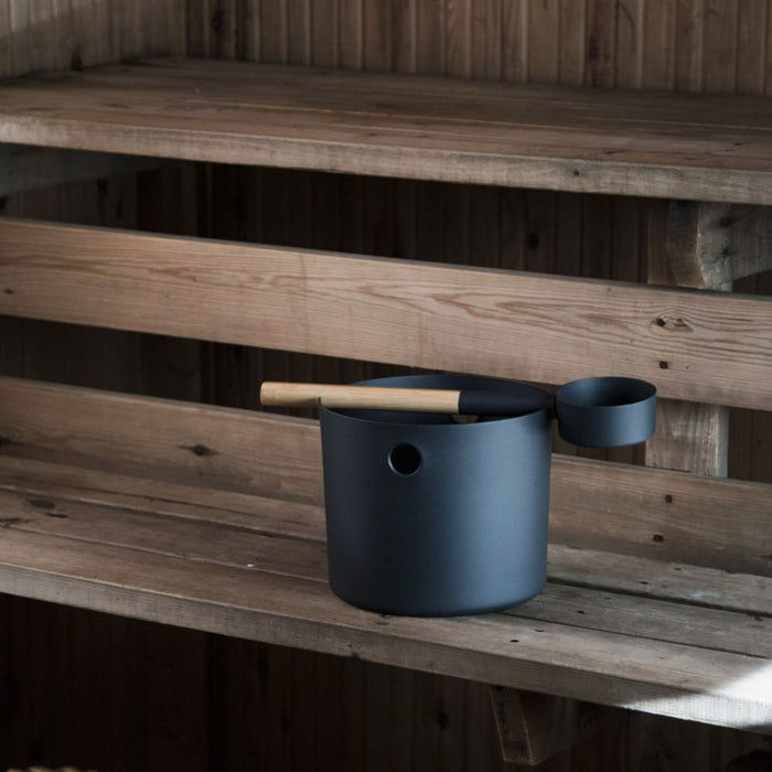 KOLO Bucket and Ladle Sauna Bucket and Ladle Set, Bamboo/Aluminum - image 3