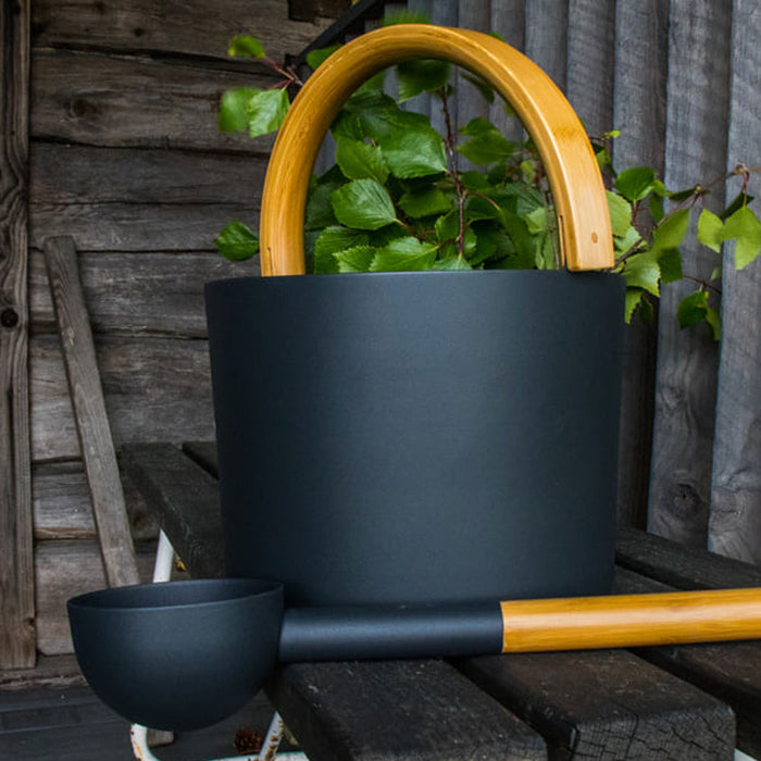 KOLO Sauna Set 2 Sauna Bucket with Curved Handle and Ladle - image 3
