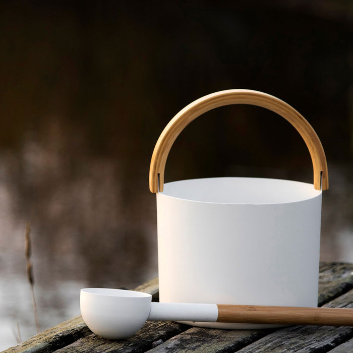 KOLO Sauna Set 2 Sauna Bucket with Curved Handle and Ladle - image 4