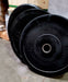 Muscle D Fitness Classic Bumper Plates with Steel Center Hub per Pair - Muscle D Fitness - Virgin Rubber — front view